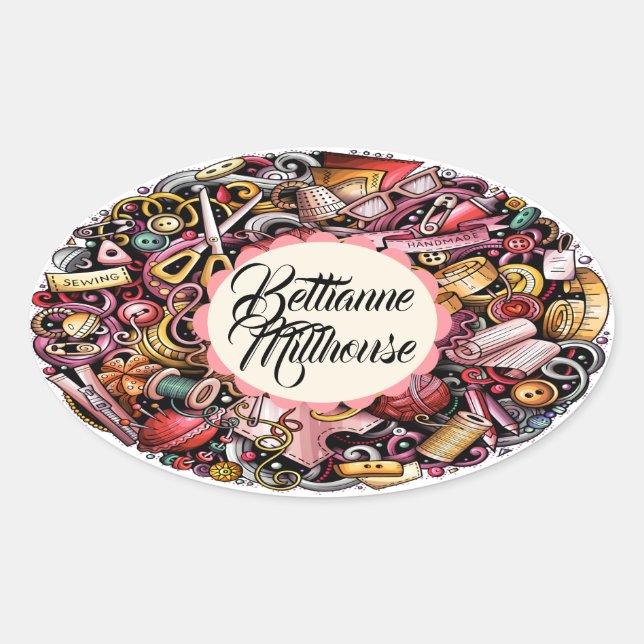 Sticker pour Tricot à coudre pour l'artisanat (Devant)