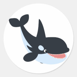 Sticker pour tueur de baleines caricaturales sympa