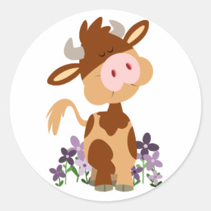 Sticker pour vache à mâcher mignon