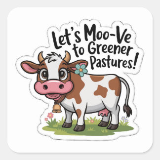 Sticker pour vache à pâte fine | Funny Farm Pun
