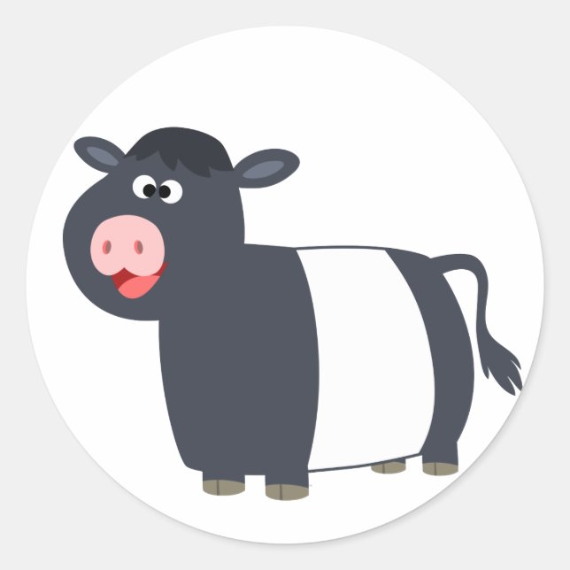 Sticker pour vache à poitrine de caricature joli (Devant)