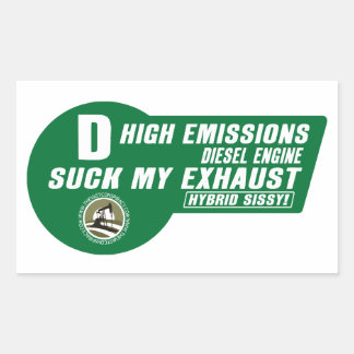 Sticker pour VUS diesel (vert sur blanc) 4 pack