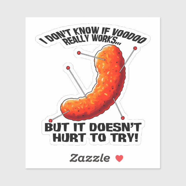 Sticker Pousse de fromage Voodoo - Plaisanterie anti-Trump (Feuille)