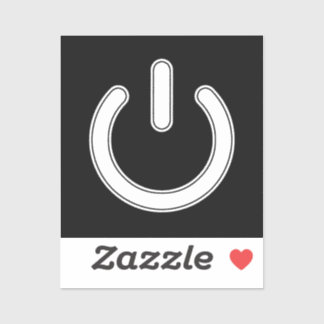 Sticker Power Symbol (Black and White)
