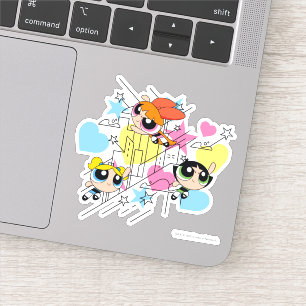 Sticker Powerpuff Girls Townsville Pattern