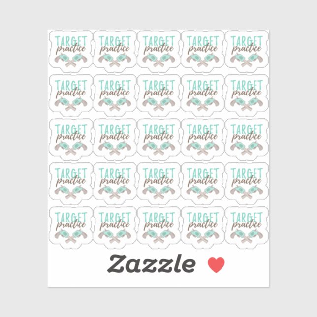 Sticker Pratique cible Pistol Gun de tir Planner Planner (Feuille)