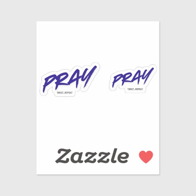 Sticker Pray.Trust.Repeat (Feuille)