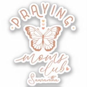 Sticker Praying Mom Club - Boho Butterfly