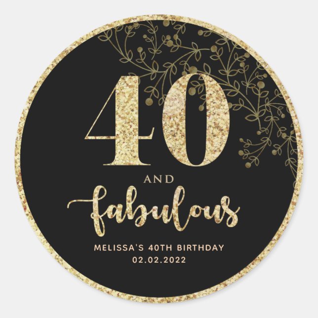Sticker préféré Black & Gold 40e anniversaire (Devant)