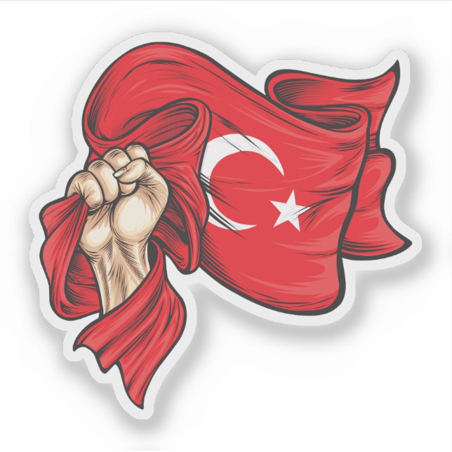 Sticker Premier drapeau national de la Turquie T-shirt (Devant)