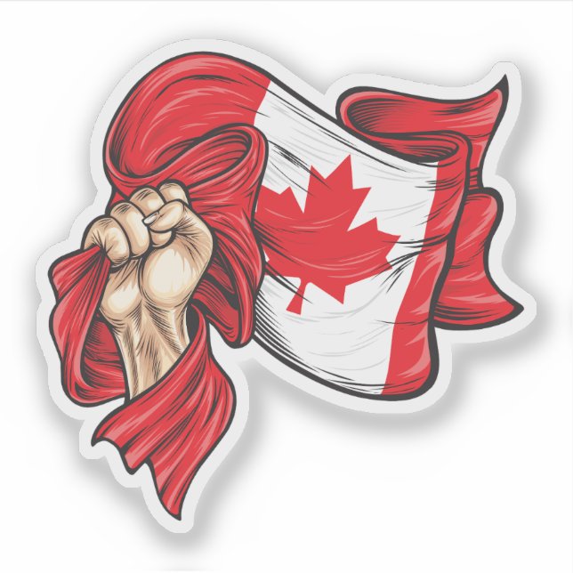 Sticker Premier drapeau national du Canada T-shirt (Devant)