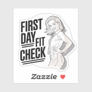 Sticker Premier jour de vérification de l'ajustement - élé