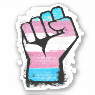 Sticker Première manifestation trans