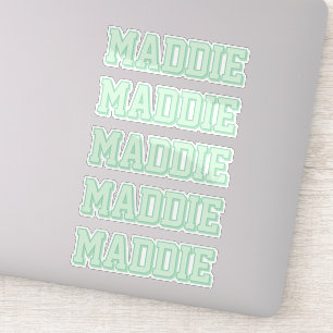 Sticker Préppy Green Name