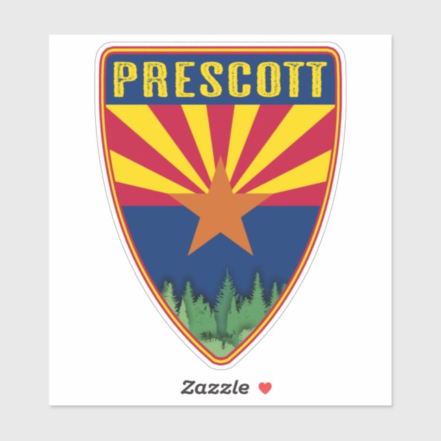 Sticker Prescott Arizona Shield (Feuille)