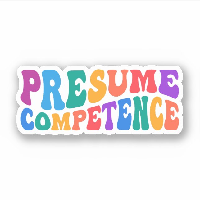 Sticker Présommer compétence, Sensibilisation sur l'autism (Devant)