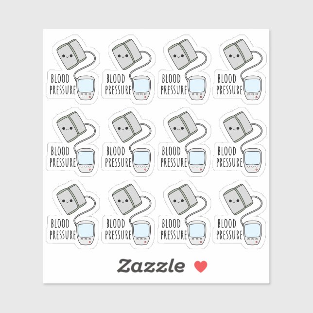 Sticker Pression sanguine Suivi des soins de santé Étiquet (Feuille)