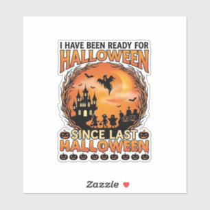Sticker Prêt Halloween Depuis Dernier Fantôme De Château H