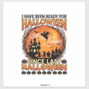 Sticker Prêt Halloween Depuis Dernier Fantôme De Château H
