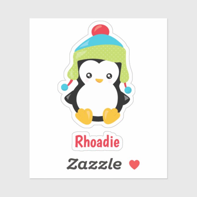 Sticker Prêt pour le pingouin d'hiver (Feuille)