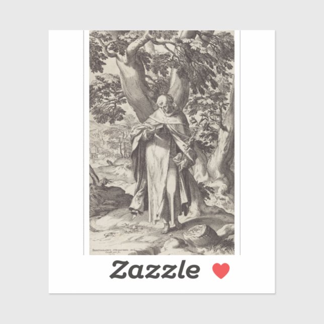 Sticker Prêtre catholique de Saint Dominique (Feuille)