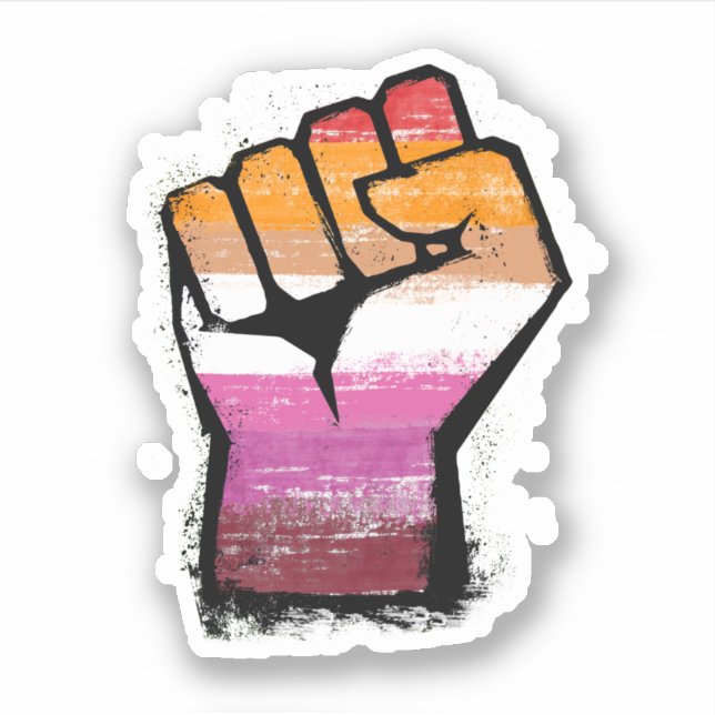 Sticker Pride lesbienne (Devant)