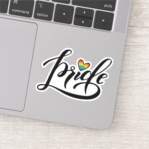 Sticker Pride Script Heart