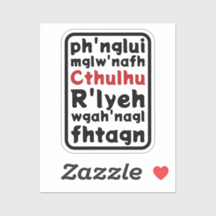 Sticker Prière à Cthulhu