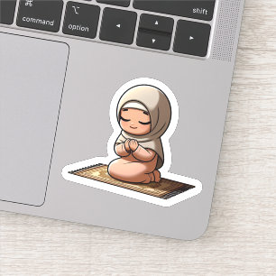 Sticker Prière islamique mignonne pour les enfants musulma