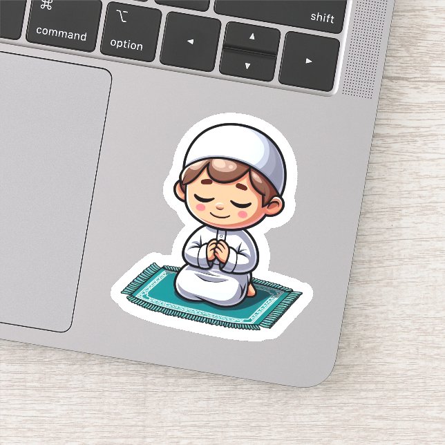 Sticker Prière islamique motivationnelle pour les garçons  (Détail)