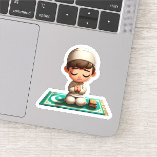 Sticker Prière islamique motivationnelle pour les garçons 