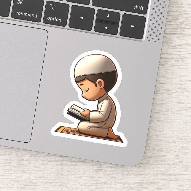 Sticker Prière islamique motivationnelle pour les garçons  (Détail)