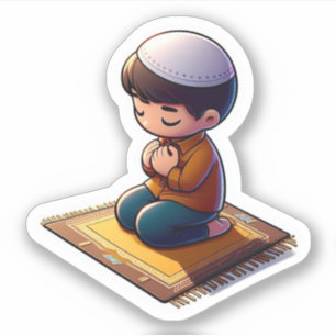 Sticker Prière islamique motivationnelle pour les garçons 