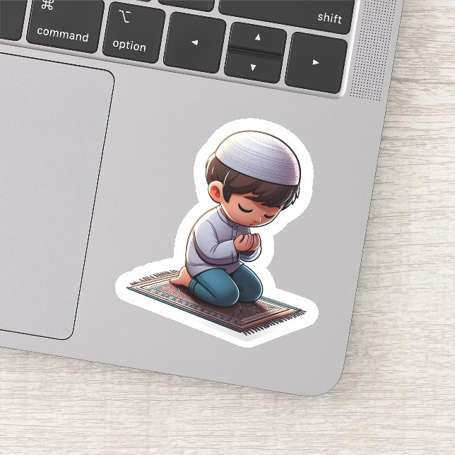 Sticker Prière islamique motivationnelle pour les garçons  (Détail)