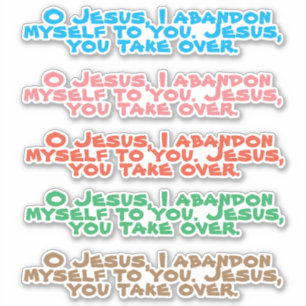 Sticker Prière puissante de découpe de vinyle de Jésus