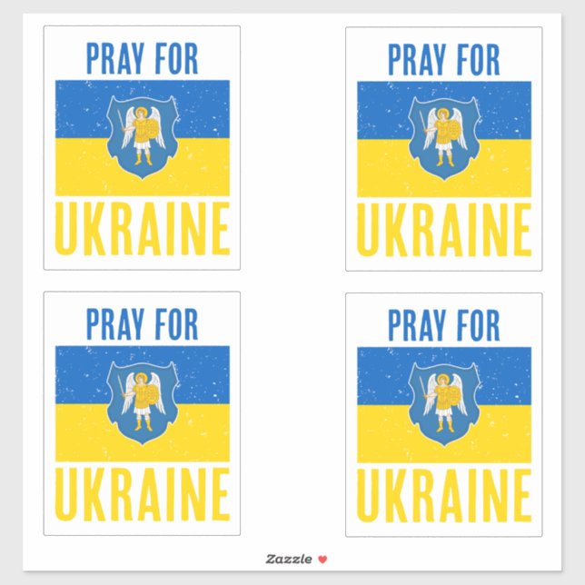 Sticker Priez pour l'Ukraine (Feuille)