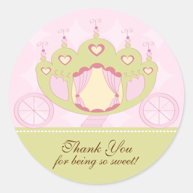 Sticker Princess Anniversaire Merci (Devant)