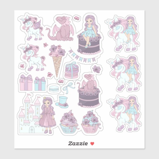 Sticker Princess Party (Feuille)
