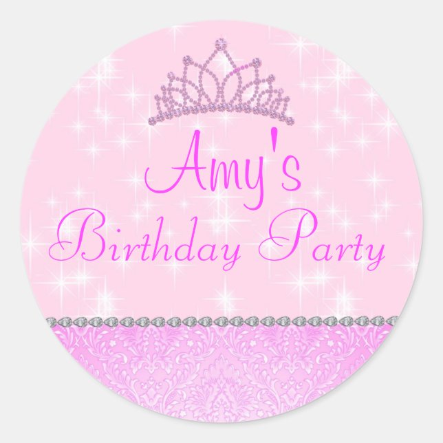 Sticker Princess Sparkle rose (Devant)