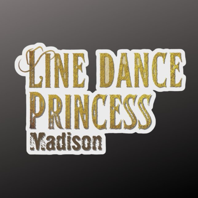 Sticker Princesse de danse en ligne nom or (Créateur téléchargé)