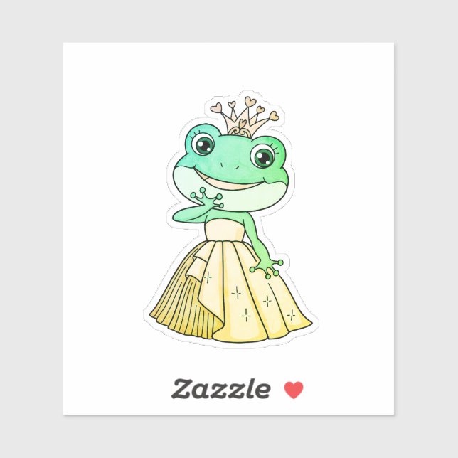 Sticker Princesse de la grenouille (Feuille)