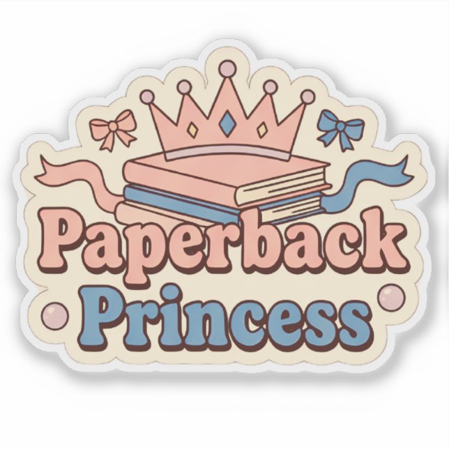 Sticker Princesse de poche - amatrice de livres en lecture (Devant)
