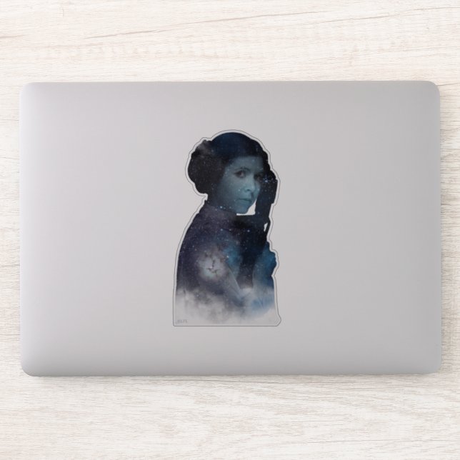 Sticker Princesse Leia | Silhouette spatiale (Ordinateur)