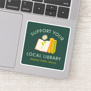 Sticker Prise en charge de votre bibliothèque locale perso