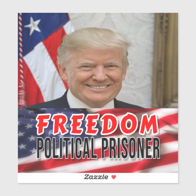 Sticker Prisonnier politique de Trump (Feuille)