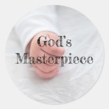 Sticker Pro-Life "Le chef-d'oeuvre de Dieu"