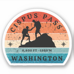 Sticker procès alpins de cipus pass randonnée washington