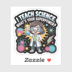 Sticker Prof de science mignonne Kawaii – Laboratoire de s