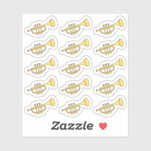 Sticker Professeur de Leçon de Musique de Trompette Bujo P
