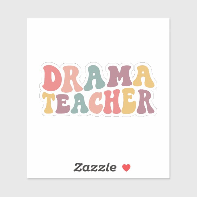 Sticker Professeur de théâtre Cute (Feuille)